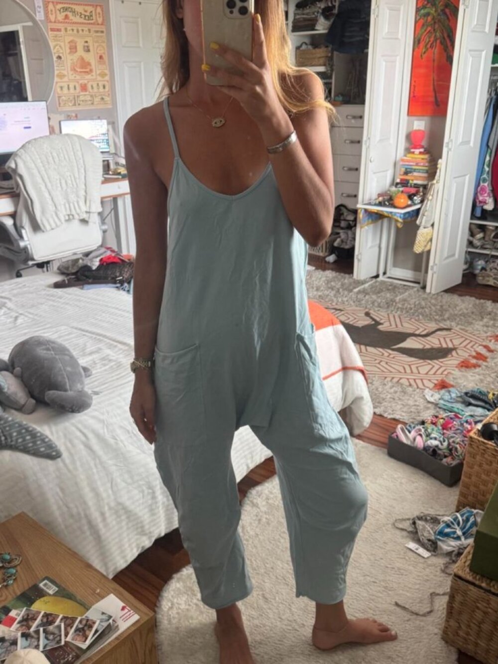 Free People light blue jumpsuit